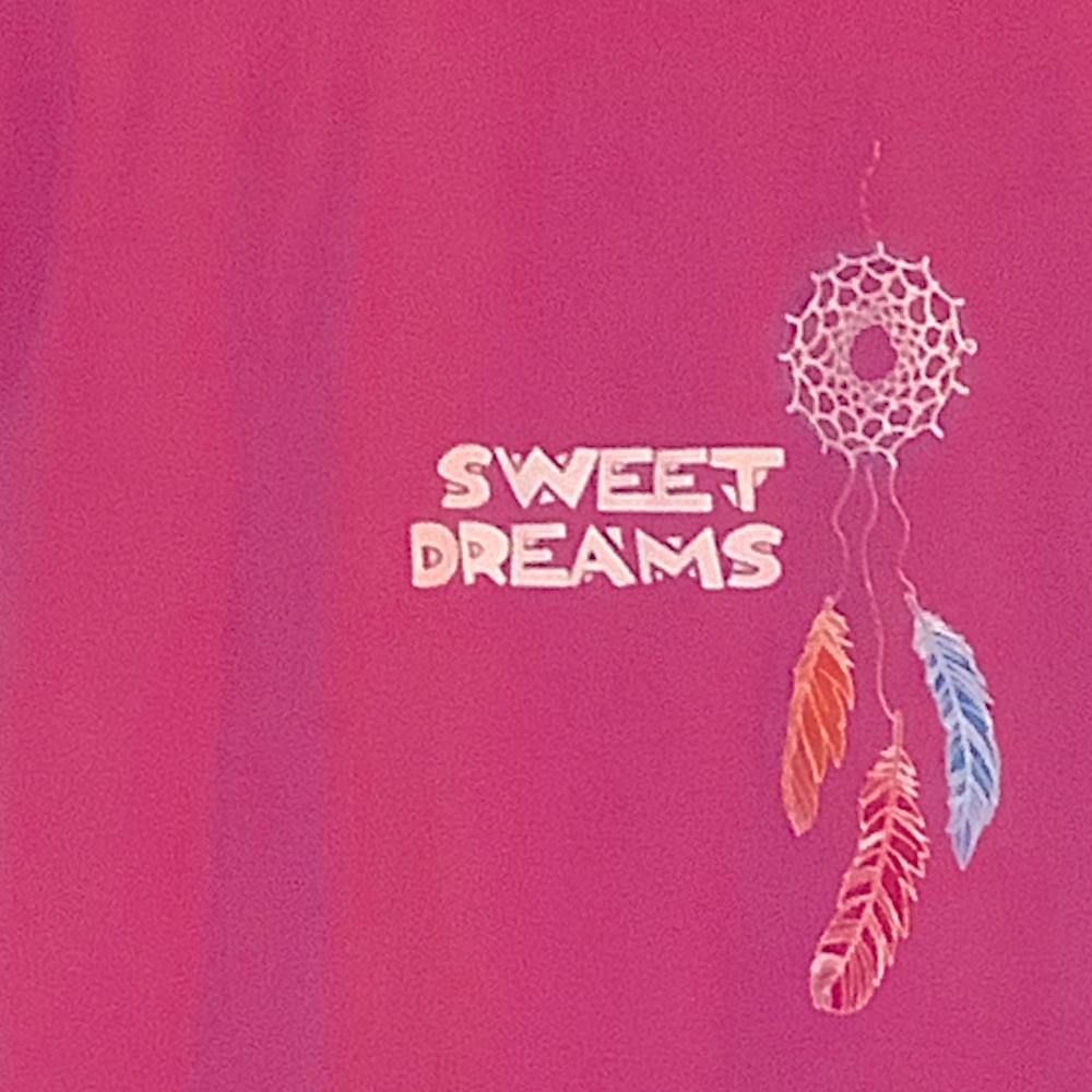 Pink Sweet Dreams Tee w/southwestern feathers, NWT